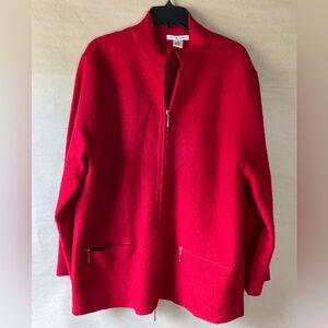 Jillian Jones jacket.Red. 100% wool. Size 2X